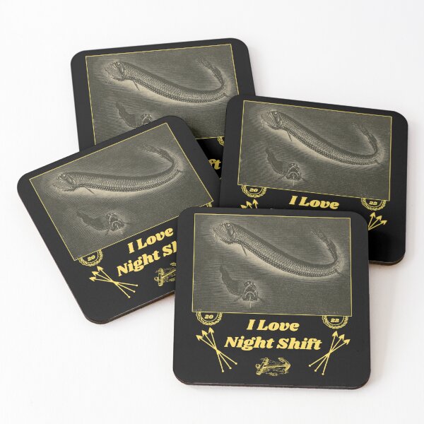 Item preview, 'I Love Night Shift' Deep Sea Creatures - Funny Job Designs for T-shirts, stickers and other accessories designed and sold by Ridiculam Toga.