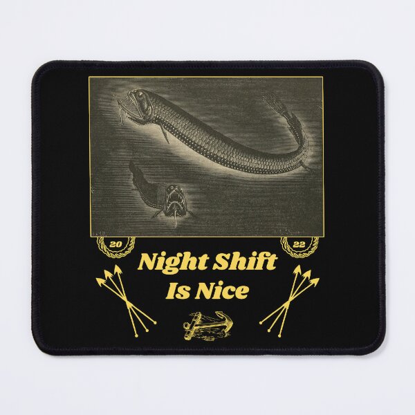 Item preview, 'Night Shift is Nice' Deep Sea Creatures - Funny Job Designs for T-shirts, stickers and other accessories designed and sold by Ridiculam Toga.