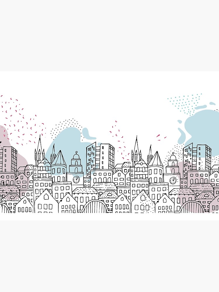 European city - Pastel drawing by mirunasfia