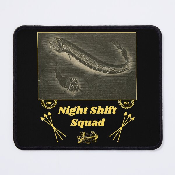 Item preview, 'Night Shift Squad' Deep Sea Creatures - Funny Job Designs for T-shirts, stickers and other accessories designed and sold by Ridiculam Toga.