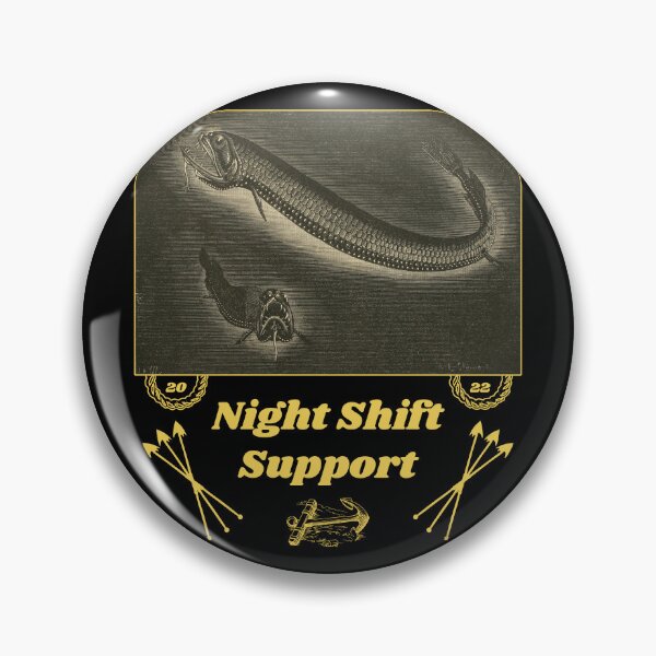 Item preview, 'Night Shift Support' Deep Sea Creatures - Funny Job Designs for T-shirts, stickers and other accessories designed and sold by Ridiculam Toga.