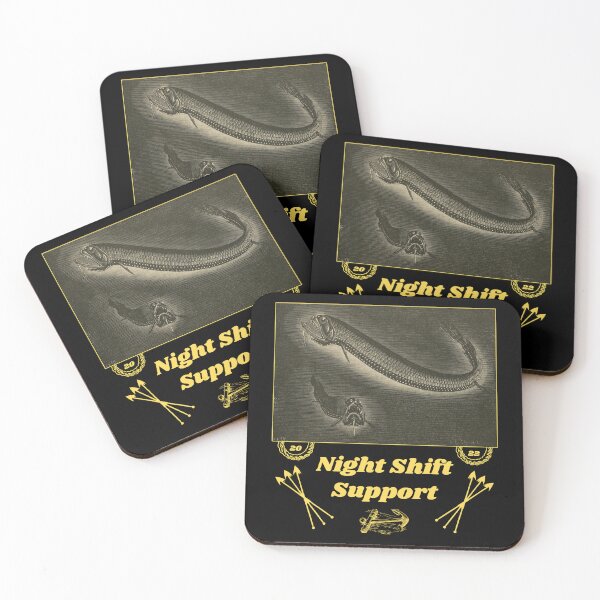 Item preview, 'Night Shift Support' Deep Sea Creatures - Funny Job Designs for T-shirts, stickers and other accessories designed and sold by Ridiculam Toga.