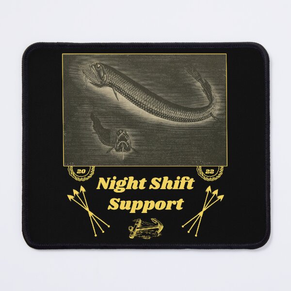 Item preview, 'Night Shift Support' Deep Sea Creatures - Funny Job Designs for T-shirts, stickers and other accessories designed and sold by Ridiculam Toga.