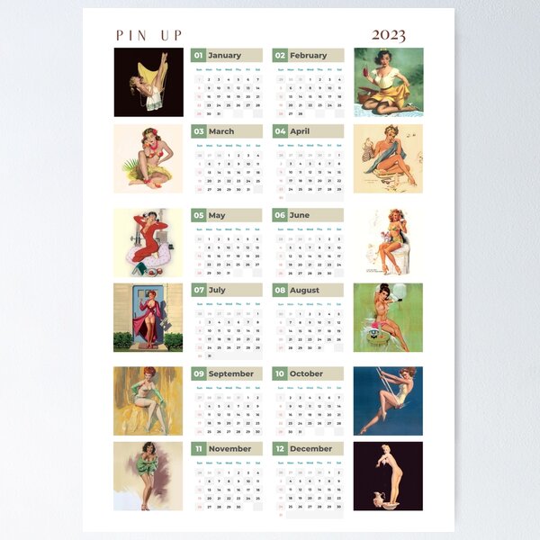 Planner 2022 : Pin Up Girl Vintage Motif Pinup Calendar, 50s Pin up I 6x9 |  Gift for men and women