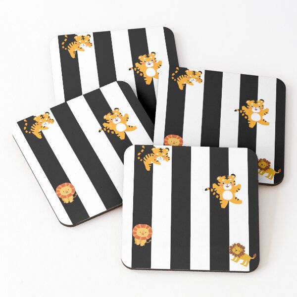 Item preview, set of stripe white/black lion designed and sold by Beauttiq496.