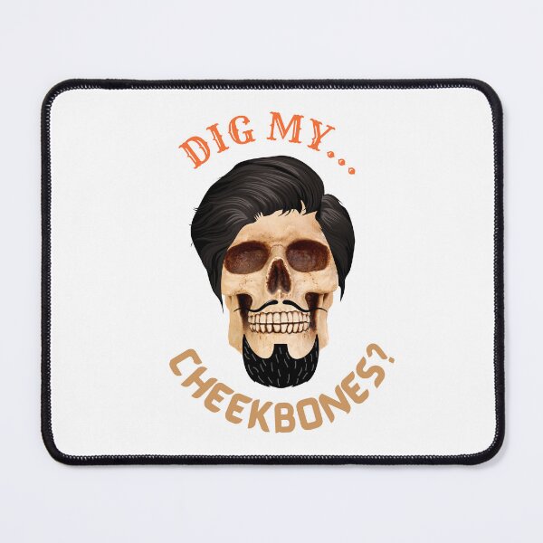 Item preview, DIG MY CHEEKBONES? - Skull with Hair | Happy Halloween | Funny Halloween | Halloween Costumes designed and sold by CosmicStory.