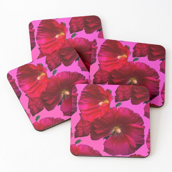 Item preview, Pink Hollyhock with Pink Background designed and sold by Nalinne Jones.