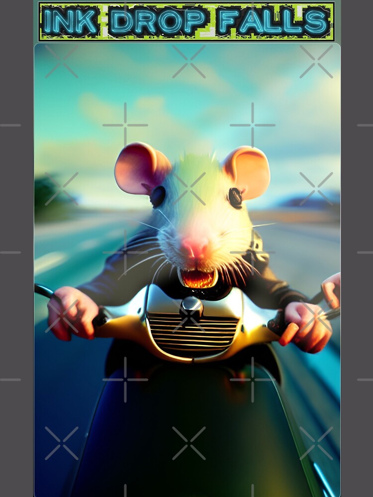 Thumbnail 6 of 6, Premium Oversized Hoodie, Rat Rider designed and sold by InkDropFalls.
