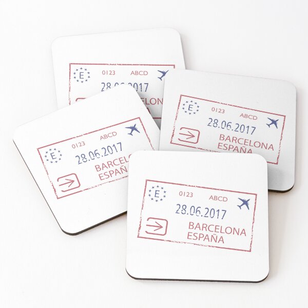 Item preview, passport stamp for Barcelona , spain designed and sold by JAG2B.