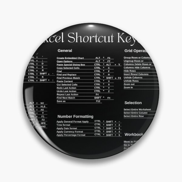 Item preview, Mouse Pad Excel Shortcut Keywords designed and sold by RaziCollection.