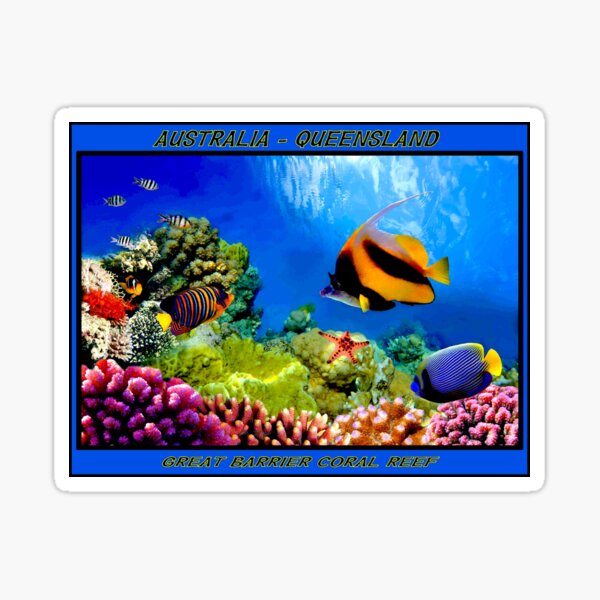 Item preview, AUSTRALIA QUEENSLAND : Great Barrier Coral Reef Print designed and sold by posterbobs.