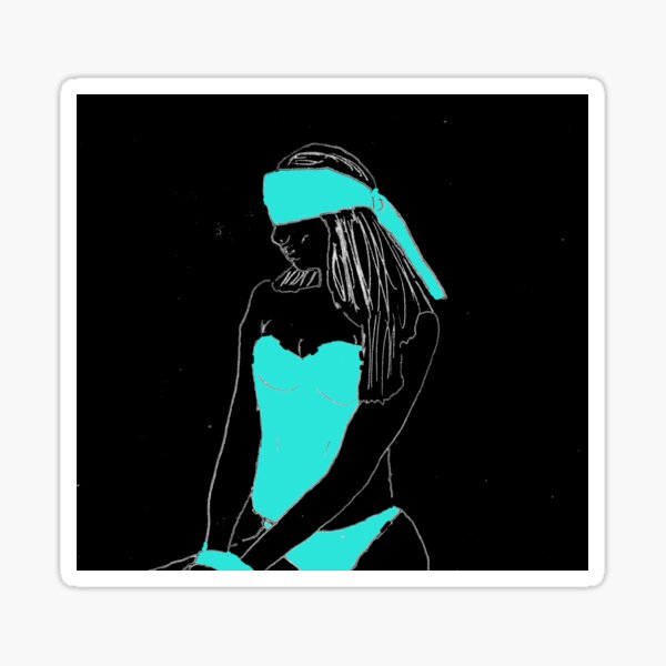 Blindfolded woman Sticker for Sale by artwork-ty