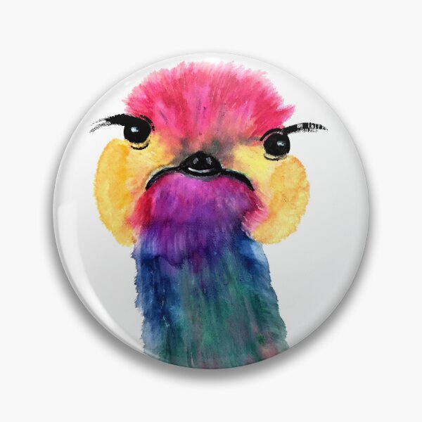 Item preview, Colourful Ostrich - acrylic on canvas painting by C J Grobler designed and sold by SirenSeventyOne.