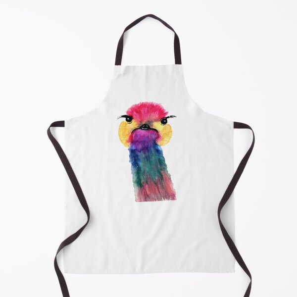 Item preview, Colourful Ostrich - acrylic on canvas painting by C J Grobler designed and sold by SirenSeventyOne.