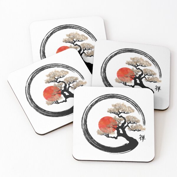 Item preview, Enso Circle and Bonsai Tree on Canvas   designed and sold by TaguritCreation.