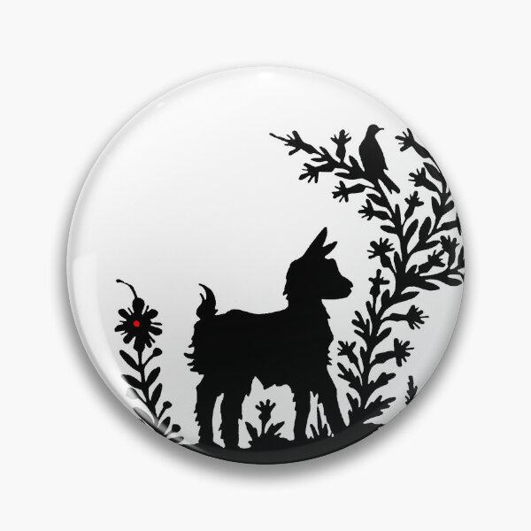 Artikelvorschau, Märchenhaftes Germany Ziege Reh Wald Vögel Raben Scherenschnitt Silhouette schwarz entworfen und verkauft von G-M-Designs.