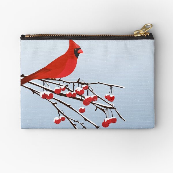 AFE Red Cardinal Zipper Pouch