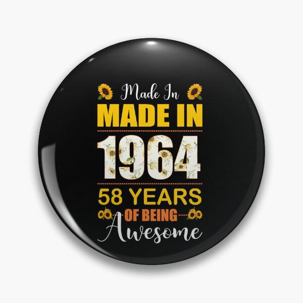 Item preview, Made In 1964 With 58 Years Of Being Awesome Flower designed and sold by leshiarivers.