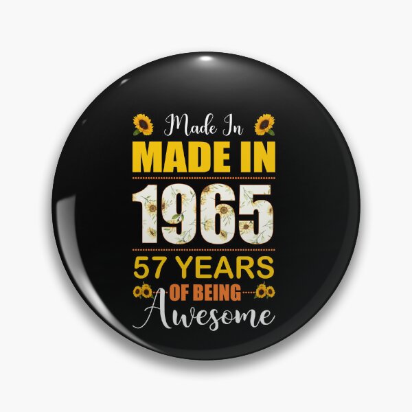 Item preview, Made In 1965 With 57 Years Of Being Awesome Flower designed and sold by leshiarivers.