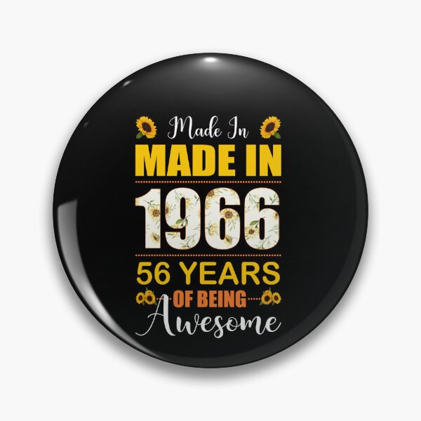 Item preview, Made In 1966 With 56 Years Of Being Awesome Flower designed and sold by leshiarivers.