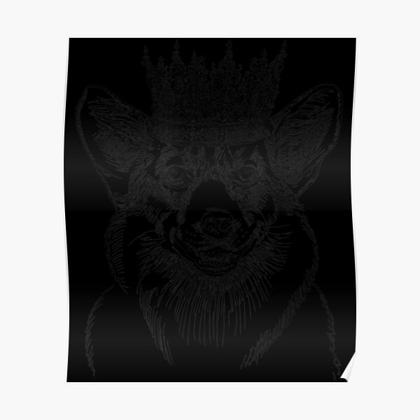 "British Dog Queen Crown Queens Platinum Jubilee Women" Poster