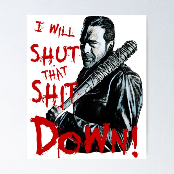 The Walking Dead Negan Graffiti Premium Satin Poster