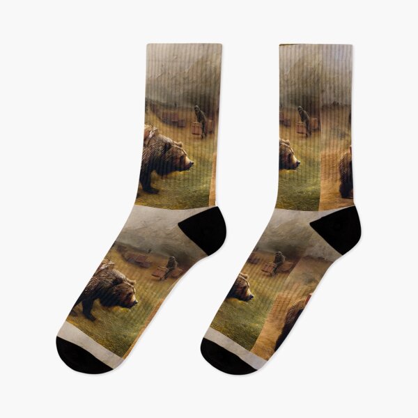 Item preview, digital painting of Wojtek the bear designed and sold by BRU Design.