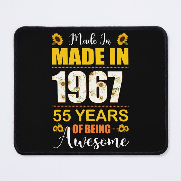 Item preview, Made In 1967 With 55 Years Of Being Awesome Flower designed and sold by leshiarivers.