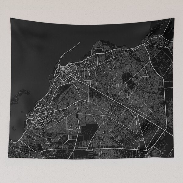 Item preview, Luanda City Map of Angola - Full Moon designed and sold by deMAP.