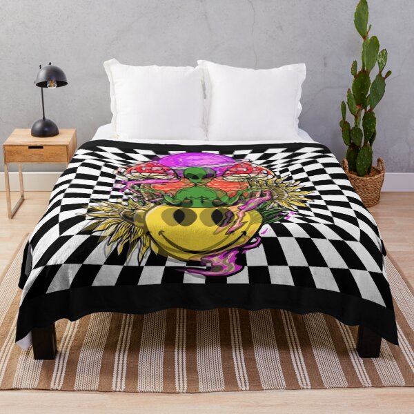 Item preview, Psychedelic Alien mushrooms and Optical Illusion Background. designed and sold by MamaNeeaDesigns.