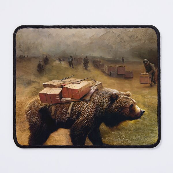 Item preview, digital painting of Wojtek the bear designed and sold by BRU Design.