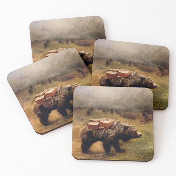 Item preview, digital painting of Wojtek the bear designed and sold by BRU Design.