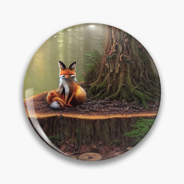 Item preview, Fox on Tree Stump designed and sold by CherryBlack.