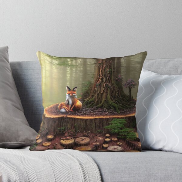 Item preview, Fox on Tree Stump designed and sold by CherryBlack.