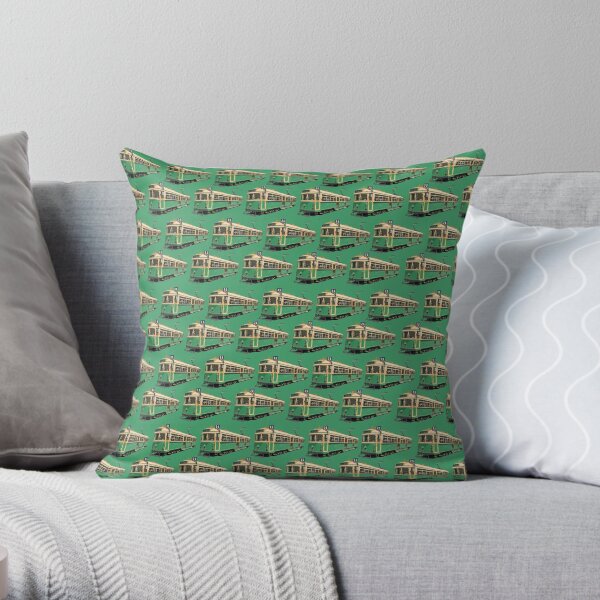 Melbourne W Class Tram Throw Pillow