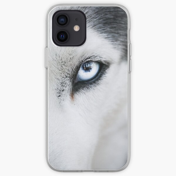 Husky with icy blue eyes iPhone Soft Case