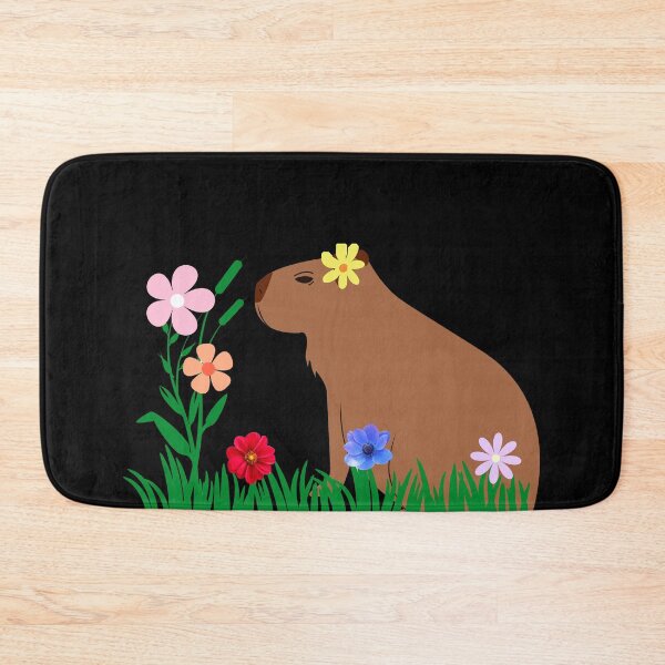 Item preview,  Cute Capybara And Flowers designed and sold by Tamas Das.