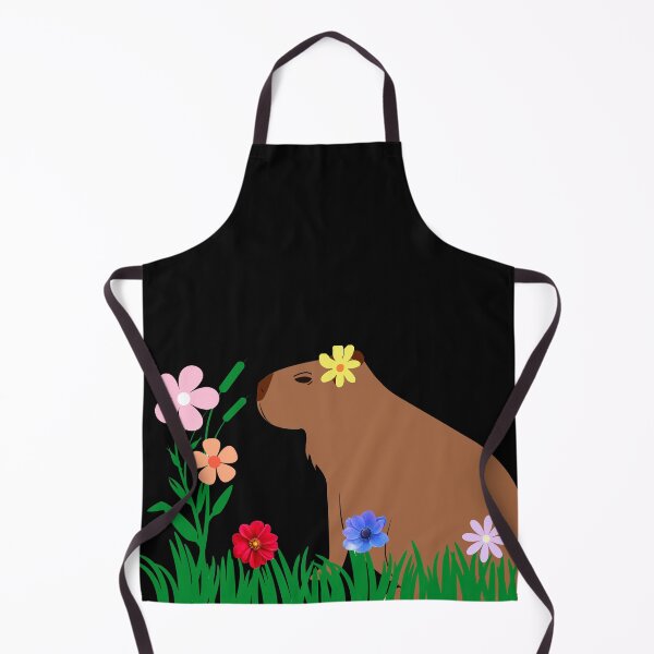 Item preview, Cute Capybara And Flowers designed and sold by Tamas Das.