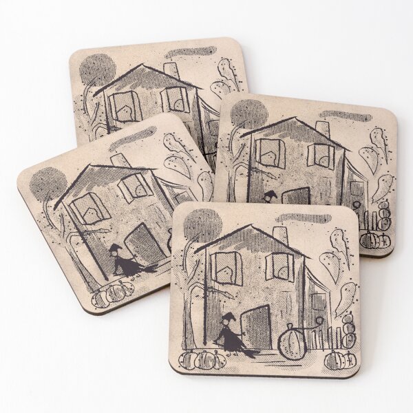 Item preview,  Vintage Halloween witches cottage designed and sold by ArtbyPriscilla.