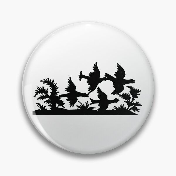Item preview, Fairytale Germany Capercaillie Forest Hunting Birds Ravens Papercut Silhouette Black designed and sold by G-M-Designs.