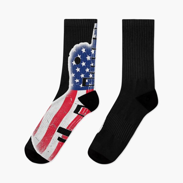 Artikelvorschau, US-amerikanische Flagge Gitarrenmusiker Distressed Guitars Vintage Premium entworfen und verkauft von nadenenicuri.