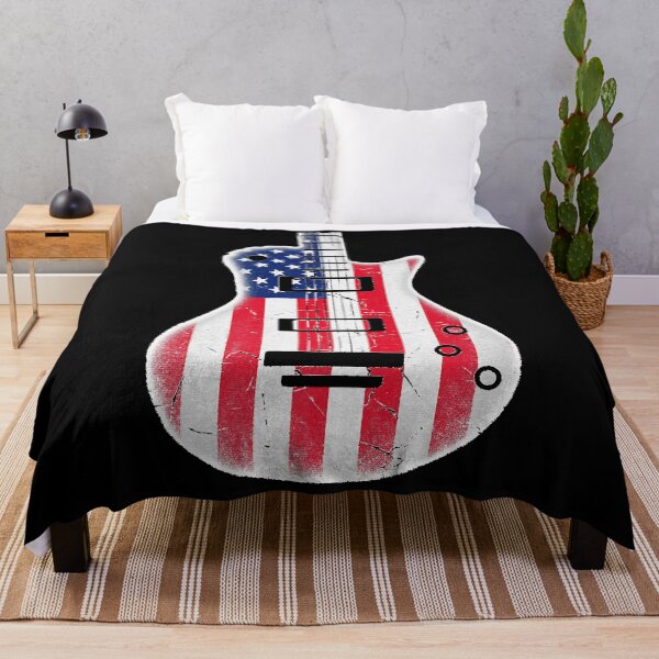 Artikelvorschau, US-amerikanische Flagge Gitarrenmusiker Distressed Guitars Vintage Premium entworfen und verkauft von nadenenicuri.