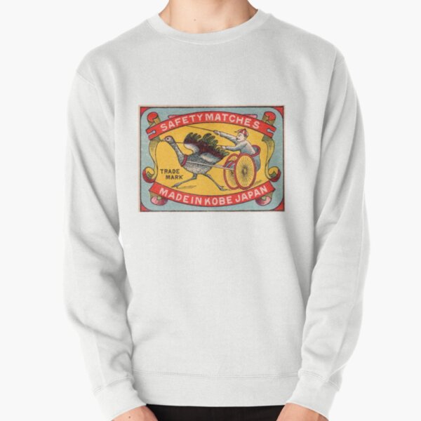 Item preview, Antique Matchbox Label Ostrich Harness Racing Kobe Japan designed and sold by retrographics.