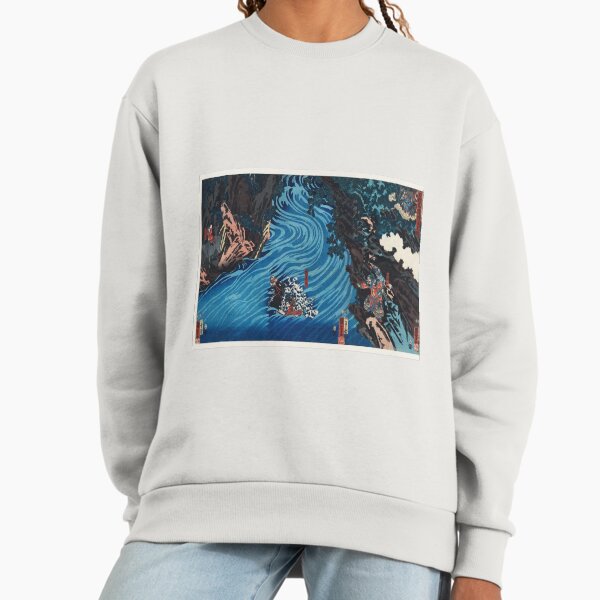 Gentoku Uma o Odorashite Tankei o Koeru zu by Utagawa Kuniyoshi Premium Oversized Sweatshirt