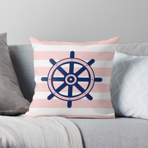AFE Nautical Ship Wheel Throw Pillow