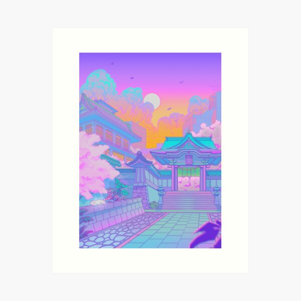 Sunset in Kyoto Art Print
