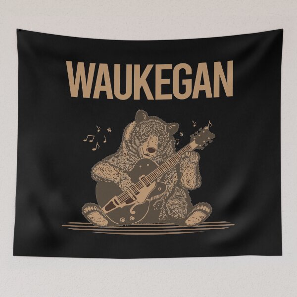 Item preview, Bear With Guitar Waukegan designed and sold by BloodMoneyTwit.
