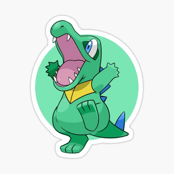 Autocollant de Pokemon Shiny Totodile Sticker