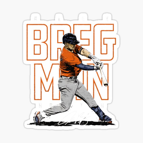 Alex Bregman 2 Houston Astros baseball player outline signature