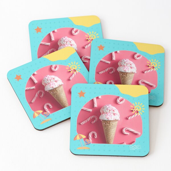 Item preview, Summer always needs sundae-pink- designed and sold by Stickers Hub HUB.